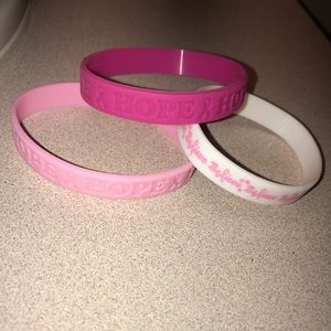 Pink Breast cancer awareness brackets (pack of 3)